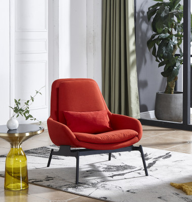 Luxury Chair Upholstery Cocktail Relax Lounge Club Chairs Furniture Design Armchair Red