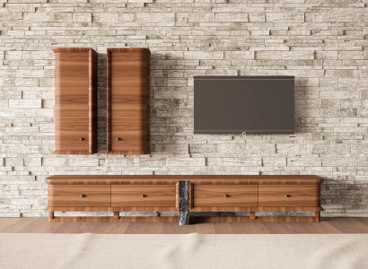 Complete Wall unit Living room TV lowboard 2x wall cabinet wooden furniture Complete Wall unit Living room TV lowboard 2x wall cabinet wooden furniture