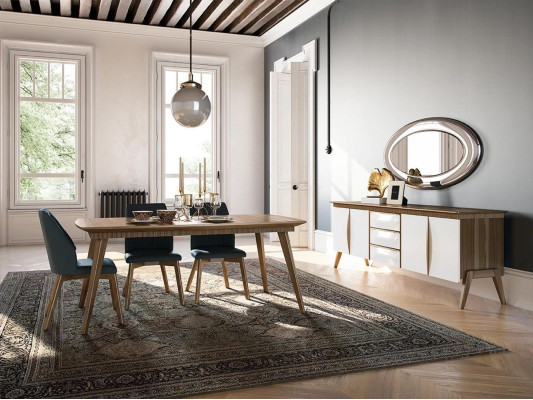 Dining room Complete 5-piece Dining table Design 4x Chairs Dining set Luxury Furniture