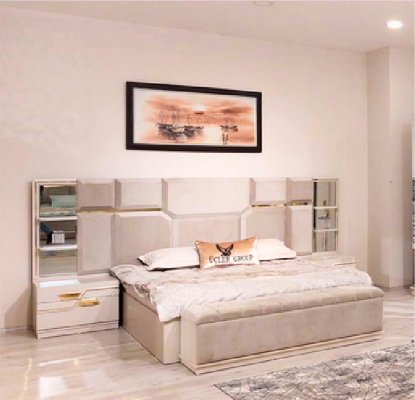 Set Double bed Luxury 2x Bedside tables Bedroom Modern Designer Furniture