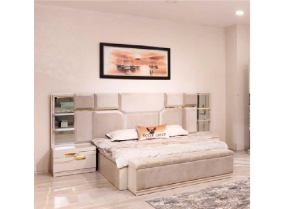 Set Double bed Luxury 2x Bedside tables Bedroom Modern Designer Furniture