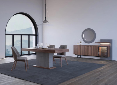 Complete Dining room Dining table 4x Chairs Modern Furniture Design new Furnishings