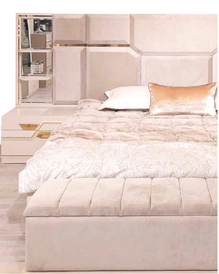 Set Double bed Luxury 2x Bedside tables Bedroom Modern Designer Furniture