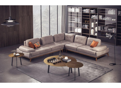Beige Living room L-shape Sofa Designer Luxury Corner sofa Modern Couch new