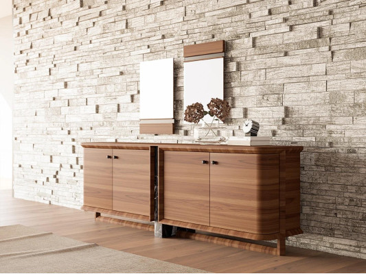 Luxury Dining set Complete 10-piece Dining table Design Sideboard Dining room 2x Wardrobe