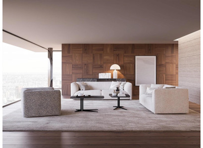 Luxury sofa set 3-piece armchair 2x sofa couch three-seater living room furnishings