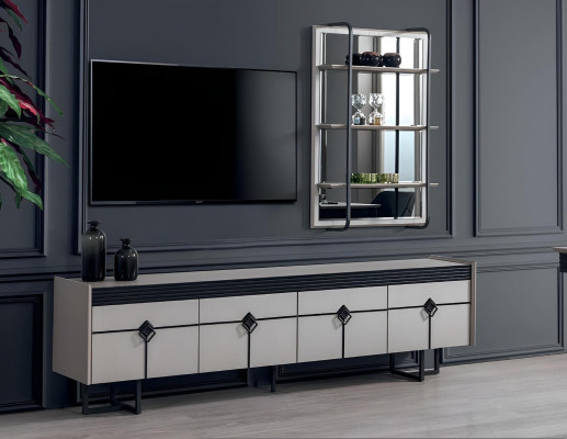 Wall unit Wall Shelves Complete TV Lowboard Living room Set new Furnishings