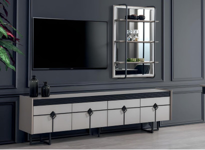 Wall unit Wall Shelves Complete TV Lowboard Living room Set new Furnishings