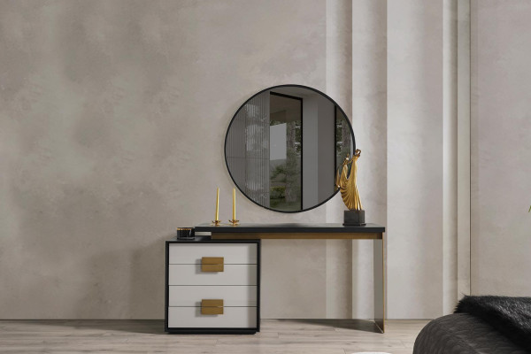 Bedroom Stylish Set Designer Dressing Table Luxury Mirror 2pcs