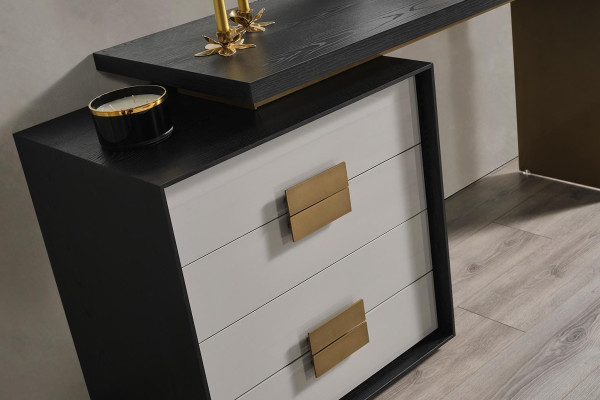 Bedroom Stylish Set Designer Dressing Table Luxury Mirror 2pcs