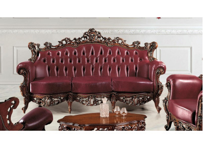 Chesterfield 3 Seater Couch Leather Sofa Couches Luxury Design Italian Furniture