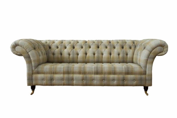 Designer Sofa 3 Seater Chesterfield Upholstery Sofas Three Seater Textile 240cm