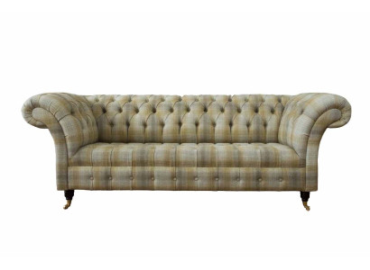 Designer Sofa 3 Seater Chesterfield Upholstery Sofas Three Seater Textile 240cm