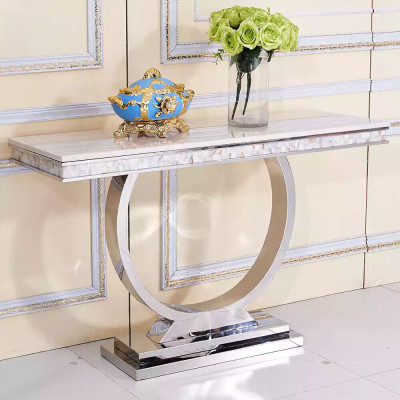 Silver Sideboard Consoles Table Luxury Table Silver Chrome 120x40cm