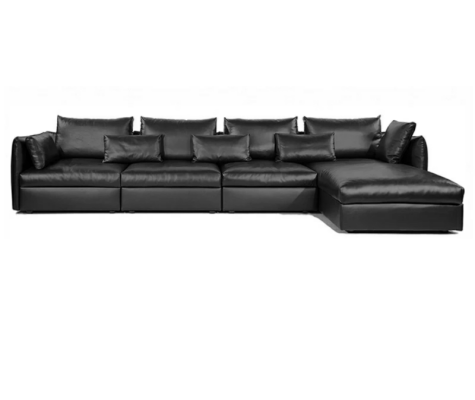 Italian Leather Style Living room Furniture Corner sofa Sofa Upholstery Suite Corner sofa