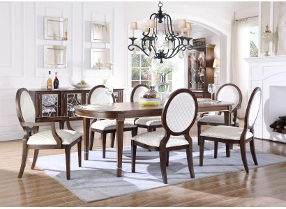 Table 4x Chairs 2x Chairs Sideboard 8-piece Dining room Set Group Suite