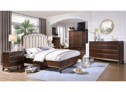 Bed 2x Bedside tables Chest of drawers Bedroom Set Design Luxury new 4-piece