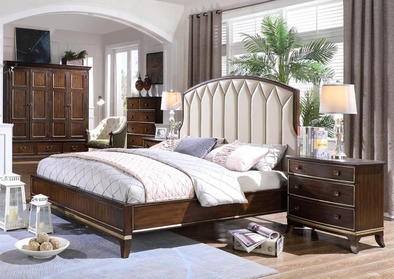 Bed 2x Bedside tables Chest of drawers Bedroom Set Design Luxury new 4-piece