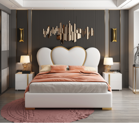 Design Bed Bedroom Double bed Hotel Luxury Upholstery Furnishings