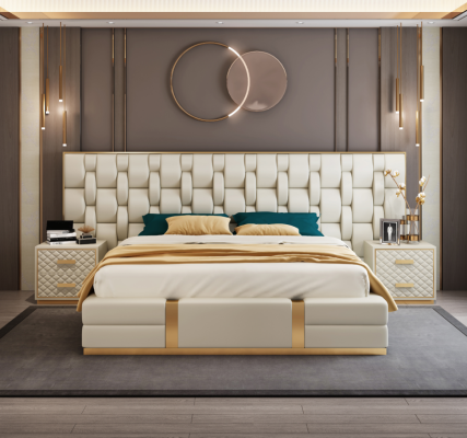 Bed Upholstery Design Luxury Double Beds Sleep Room Hotel Bed new