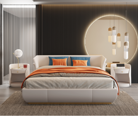 Bed Upholstery Design Luxury Double Beds Sleep Room 180x200cm new