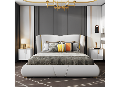 Bed Upholstery Design Luxury Double Hotel Beds Sleep Room Wood Furniture