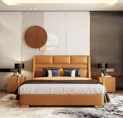 Double bed Bedroom Bed Luxury Furniture Double Hotel Furnishings 180x200