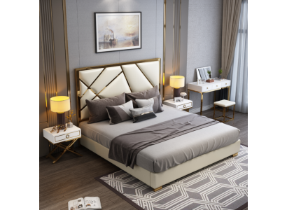 Bed Upholstery Design Luxury Double Hotel Beds Sleep Room 180x200cm