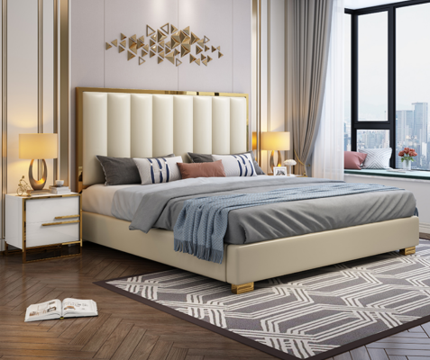 Bed Upholstery Design Luxury Double Hotel Beds 180x200cm Sleep Room