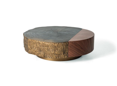Coffee table Side table Designer Table Round Brown Living room table