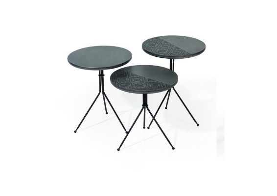 Set 3x Side table Designer Living room Tables luxurious Coffee table Table