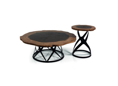 Coffee table Designer Side table Living room table Luxury set 2x Modern