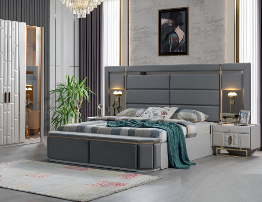 Bedroom Complete Bed 2x Bedside tables new Luxury Furniture Set Furnishings