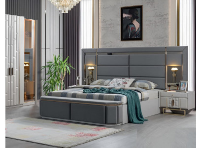 Bedroom Complete Bed 2x Bedside tables new Luxury Furniture Set Furnishings