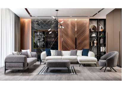 Living room set 3-piece sofa L-shape sofa couch three-seater upholstered sofas armchair new