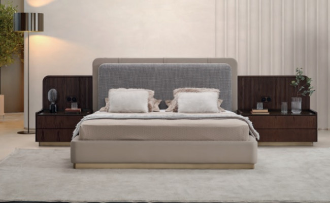 Bedroom Beige Bed Wood Modern Design 180x200 Design Beds Furniture
