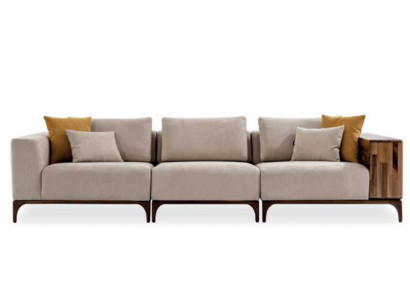 Luxury Living room Sofa Modern Design Wood with Textiles Three Seater