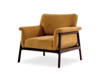 Armchair for Living Room Luxury Modern Design Hoz with Textile Lounge Club