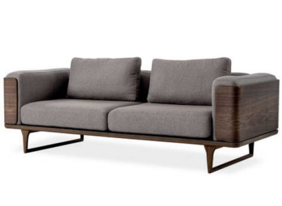 Luxury Sofa Gray Color Living room Upholstery Textile Three Seater Couch 225x90