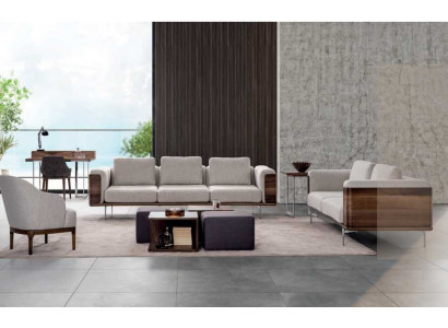 Living room set luxury modern design 2x sofas with armchair sofa set