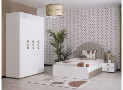 Children's furniture Children's room youth bed suite bed wood white set 3 pieces