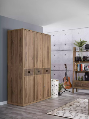 Wardrobe Wardrobe Wooden Cabinet Bedroom Furniture Wood Brown new