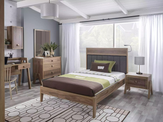 Kinderfurniture Komplete Childrens bed Childrens room Bed Wood Brown Set 4pcs