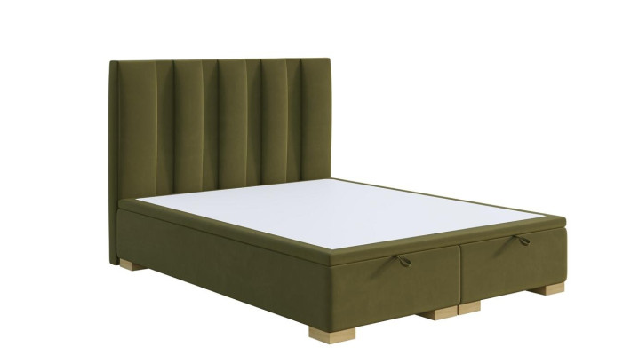 Bedroom Bed Double bed Modern Designer Furniture Green Upholstered bed
