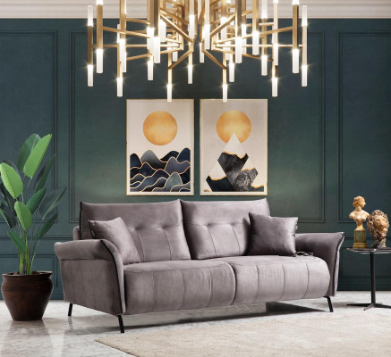 Sofa Couch Living room Three Seater Upholstered Sofa Luxury Design Furniture Modern Textile