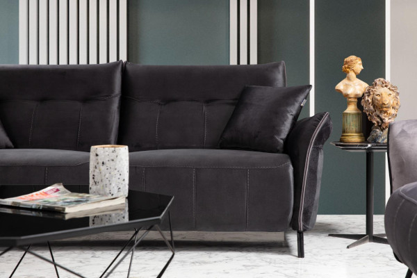 Three-seater sofa luxury modern living room upholstered textile furniture couch new
