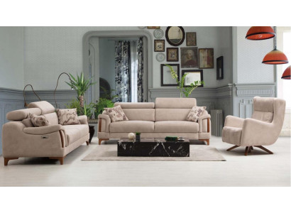 Sofa set Living room Three-seater Sofa Complete Single-seater Armchair Textile Furniture