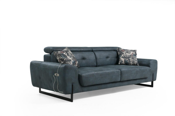 Modern set 3 pieces living room sofa set designer seating furniture upholstered armchair new