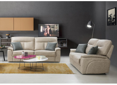 Complete Set 2 pcs Three Seater Sofas Couch Suite Design Modern Living room