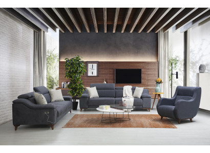 Sofa set Set Complete Modern Living room Textile Couch Luxury Upholstered furniture